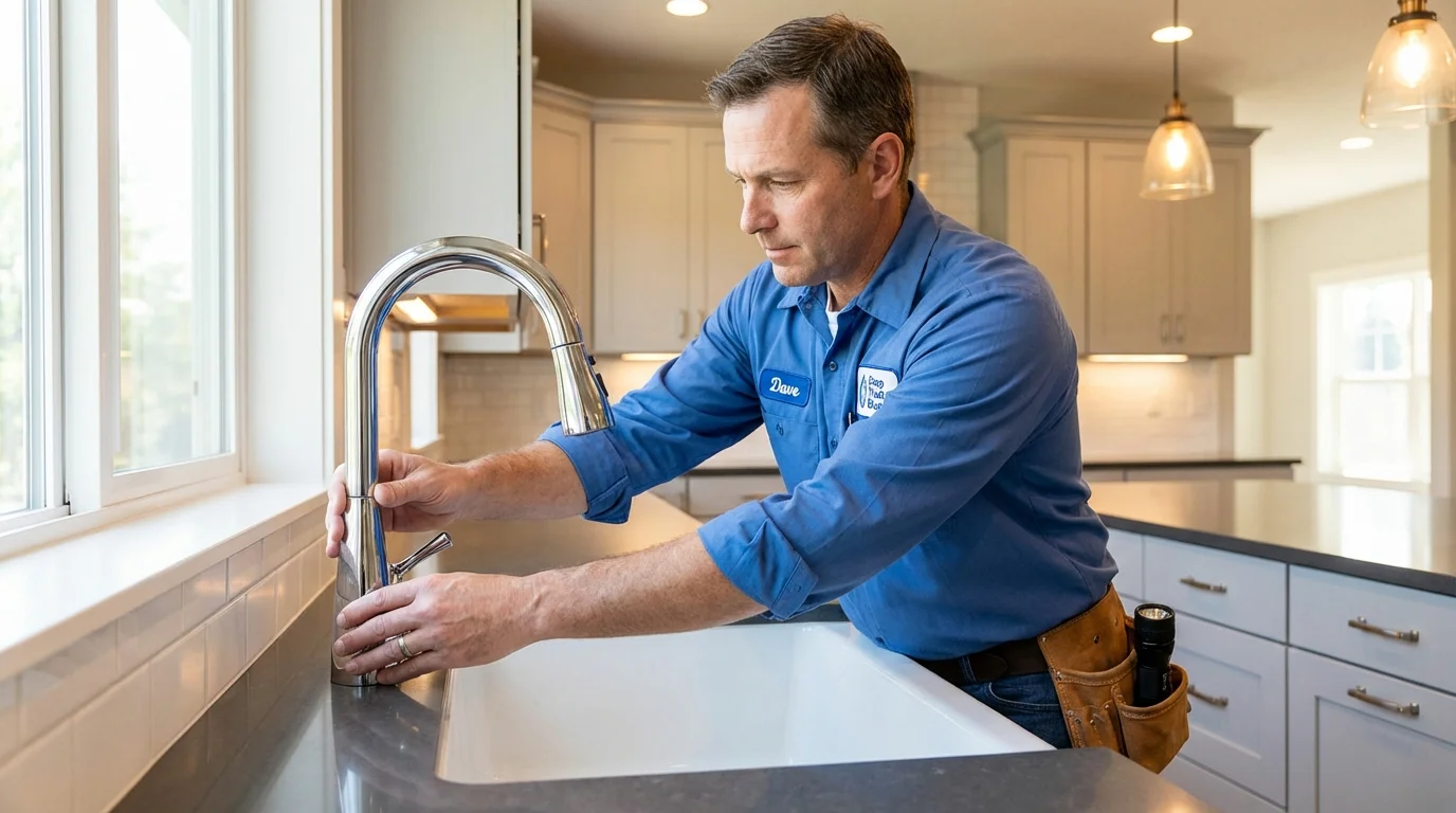 Kitchen faucet installation by Johns Plumbing LLC in Teague