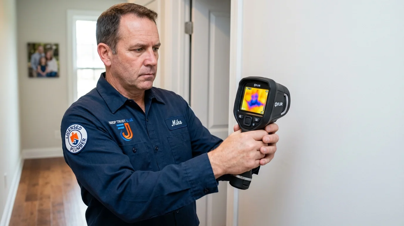 Thermal imaging leak detection by Johns Plumbing LLC in Teague
